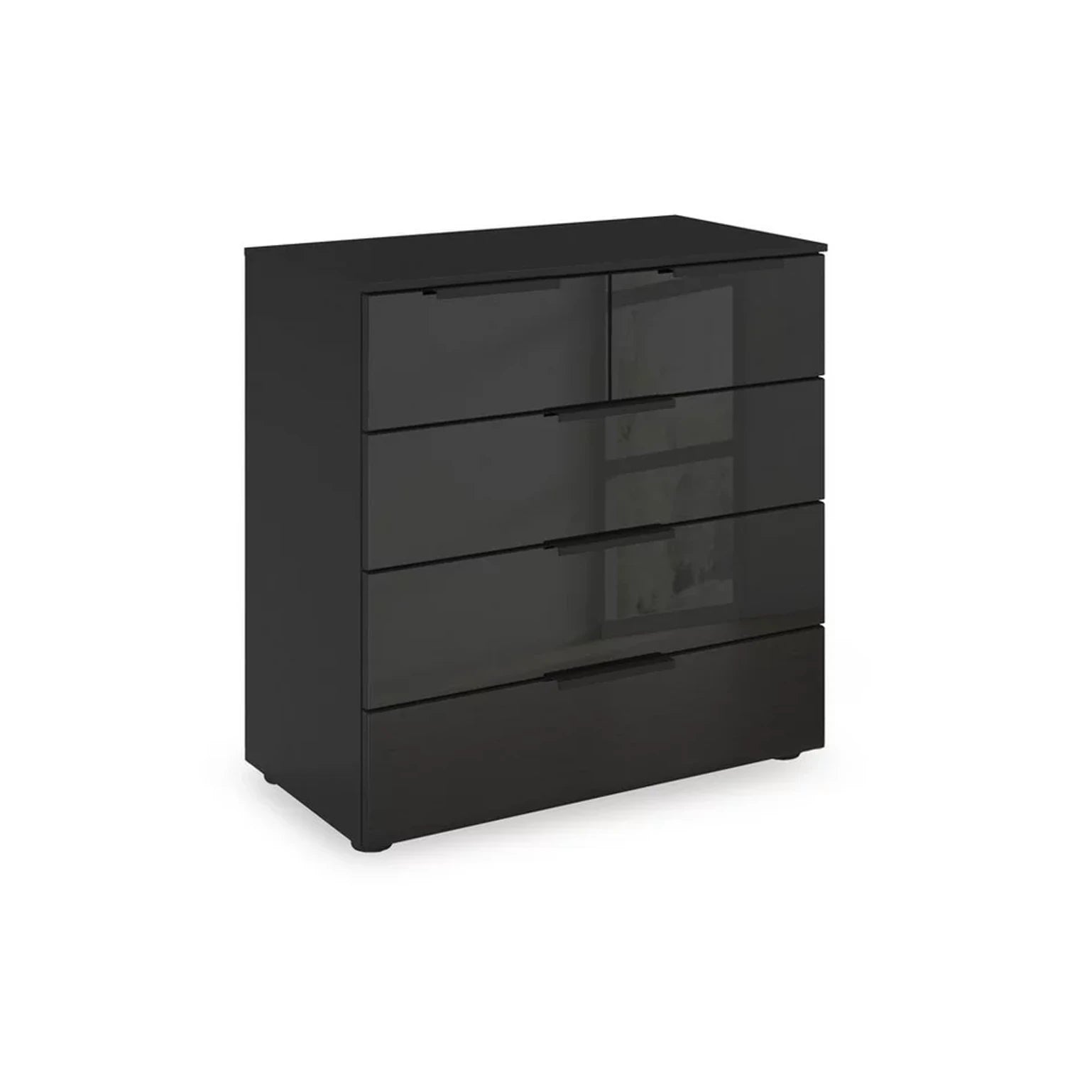 Rauch Haven 3+2 Drawer Chest with Glass Front in Black
