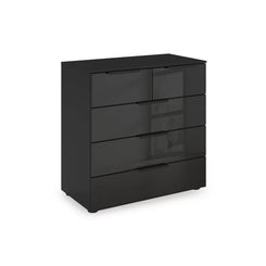 Rauch Haven 3+2 Drawer Chest with Glass Front in Black
