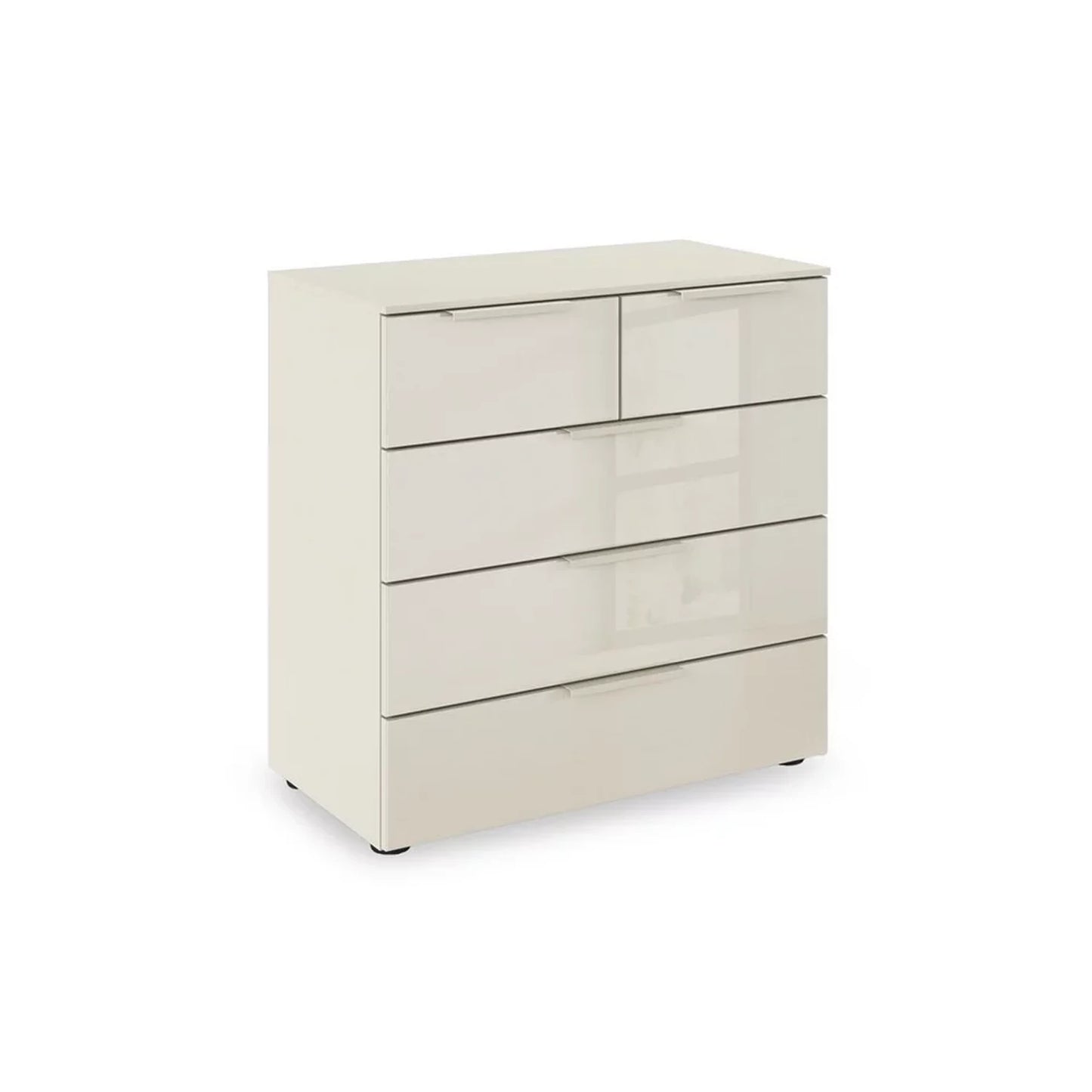 Rauch Haven 3+2 Drawer Chest with Glass Front  in Champagne