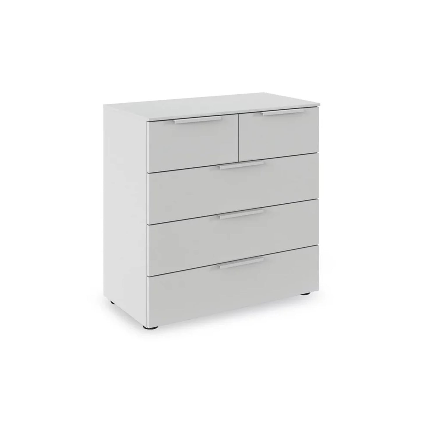 Rauch Haven 3+2 Drawer Décor Chest in Silk Grey