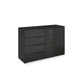 Rauch Heaven 4 Drawer 1 Door Glass Chest with Glass Top and Front in Black