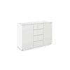 Rauch Haven 4 Drawer 2 Door Glass Chest with Glass Top and Front in White