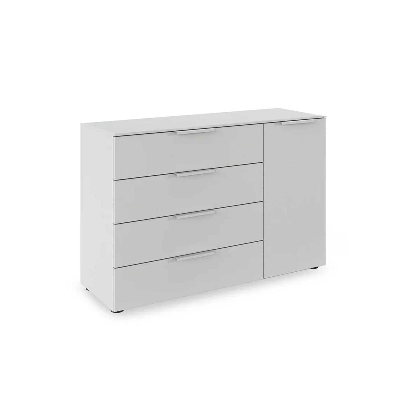 Rauch Heaven 4 Drawer 1 Door Décor Chest in Silk Grey