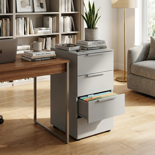 Rauch Heaven 40cm 4 Drawer Décor Chest - Styled in a Bedroom