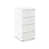 Rauch Haven 40cm 4 Drawer Chest with Glass Top and Front in White