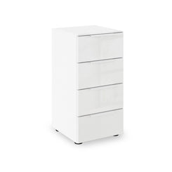 Rauch Heaven 40cm 4 Drawer Chest with Glass Front in White