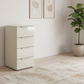 Rauch Heaven 40cm 4 Drawer Chest with Glass Front in Champagne styled in a modern room