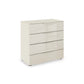 Rauch Haven 80cm 4 Drawer Chest with Glass Top and Front in Champagne