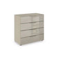Rauch Haven 80cm 4 Drawer Chest with Glass Top and Front in Fango