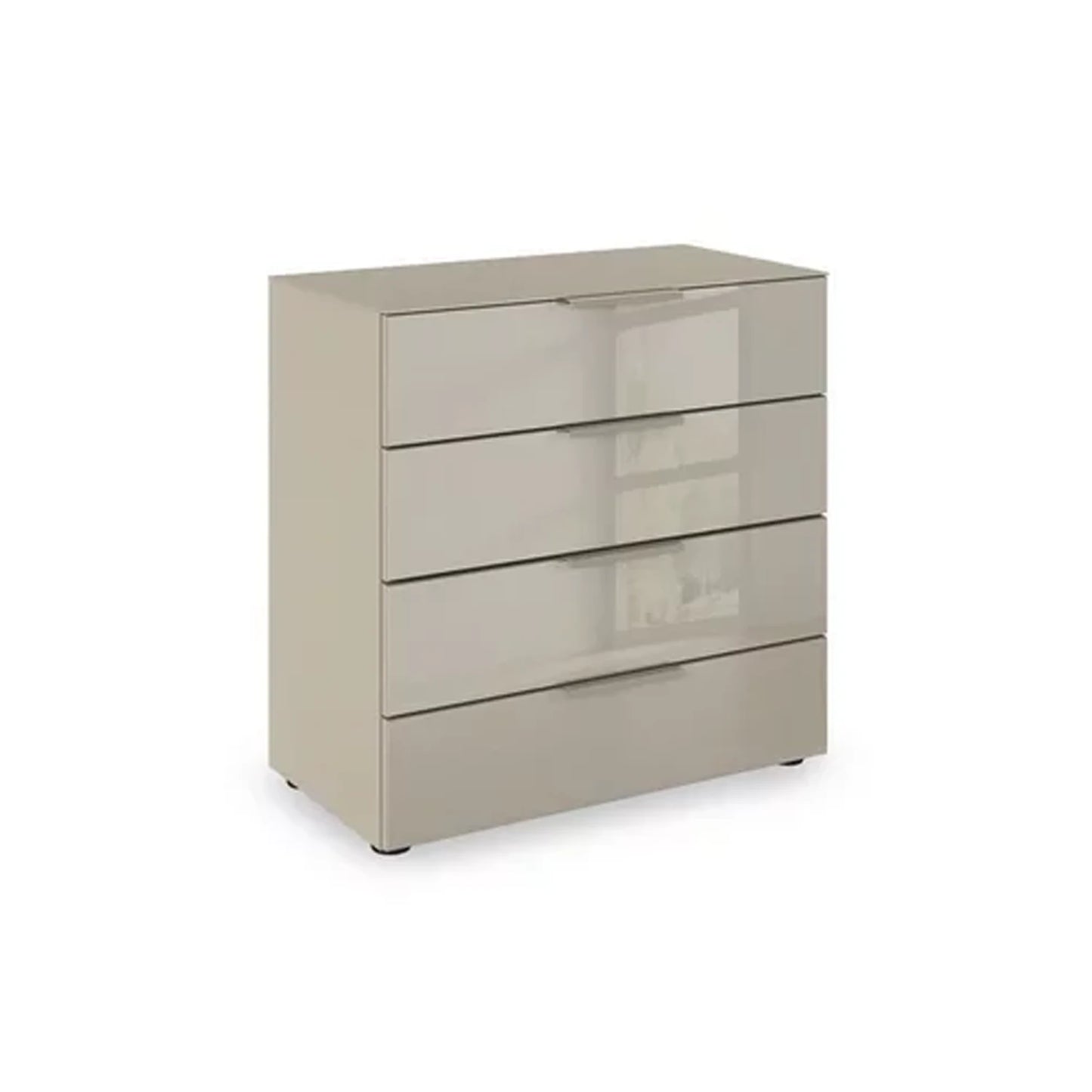 Rauch Haven 80cm 4 Drawer Chest with Glass Top and Front in Fango
