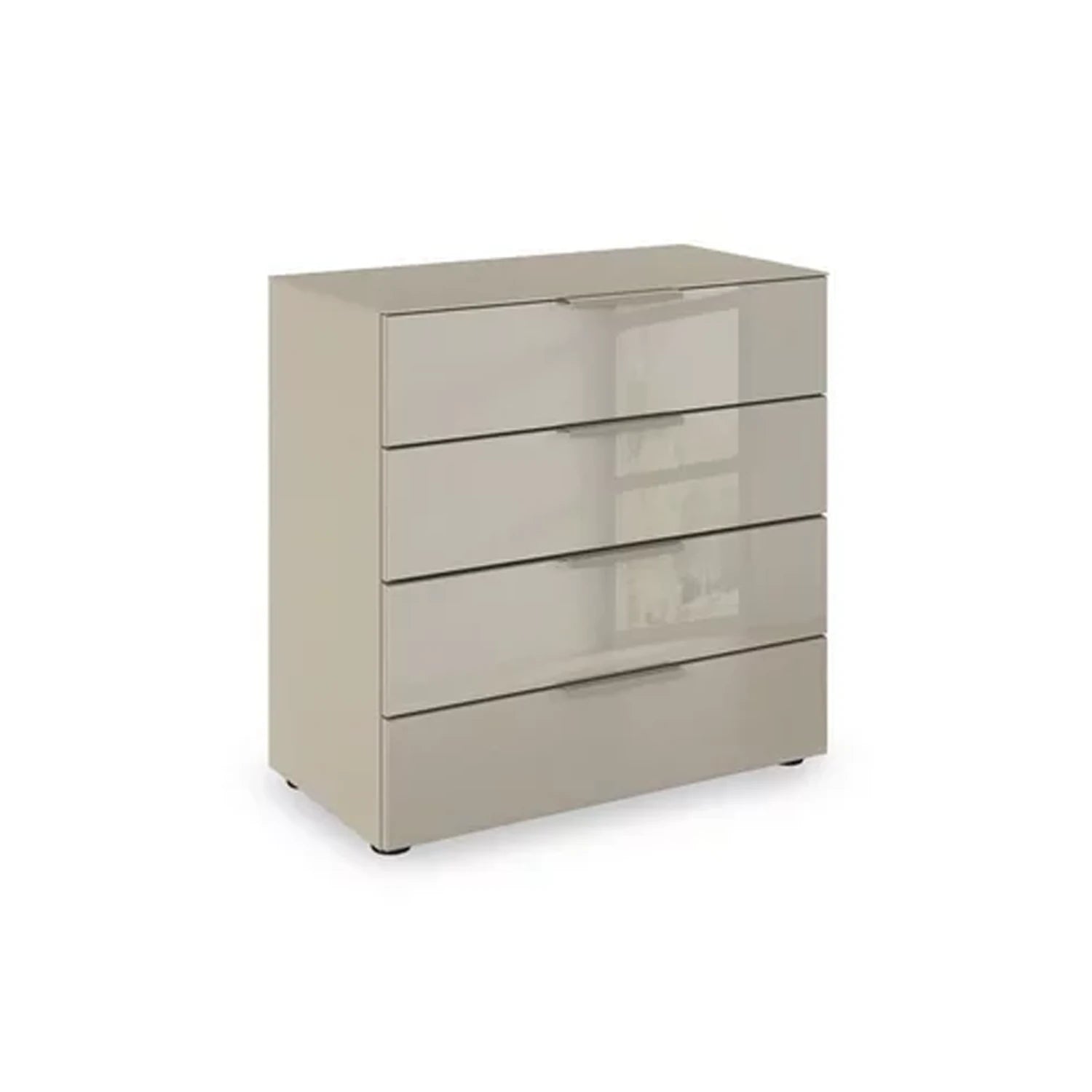 Rauch Haven 80cm 4 Drawer Chest with Glass Top and Front in Fango