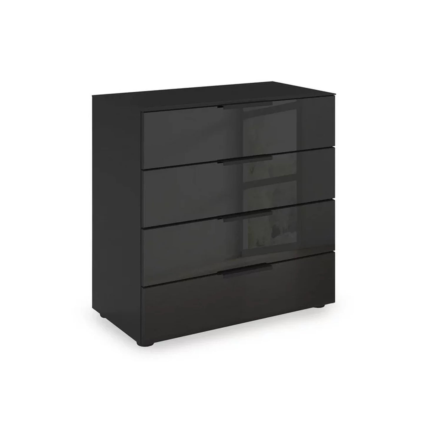 Rauch Heaven 80cm 4 Drawer Chest with Glass Front in Black