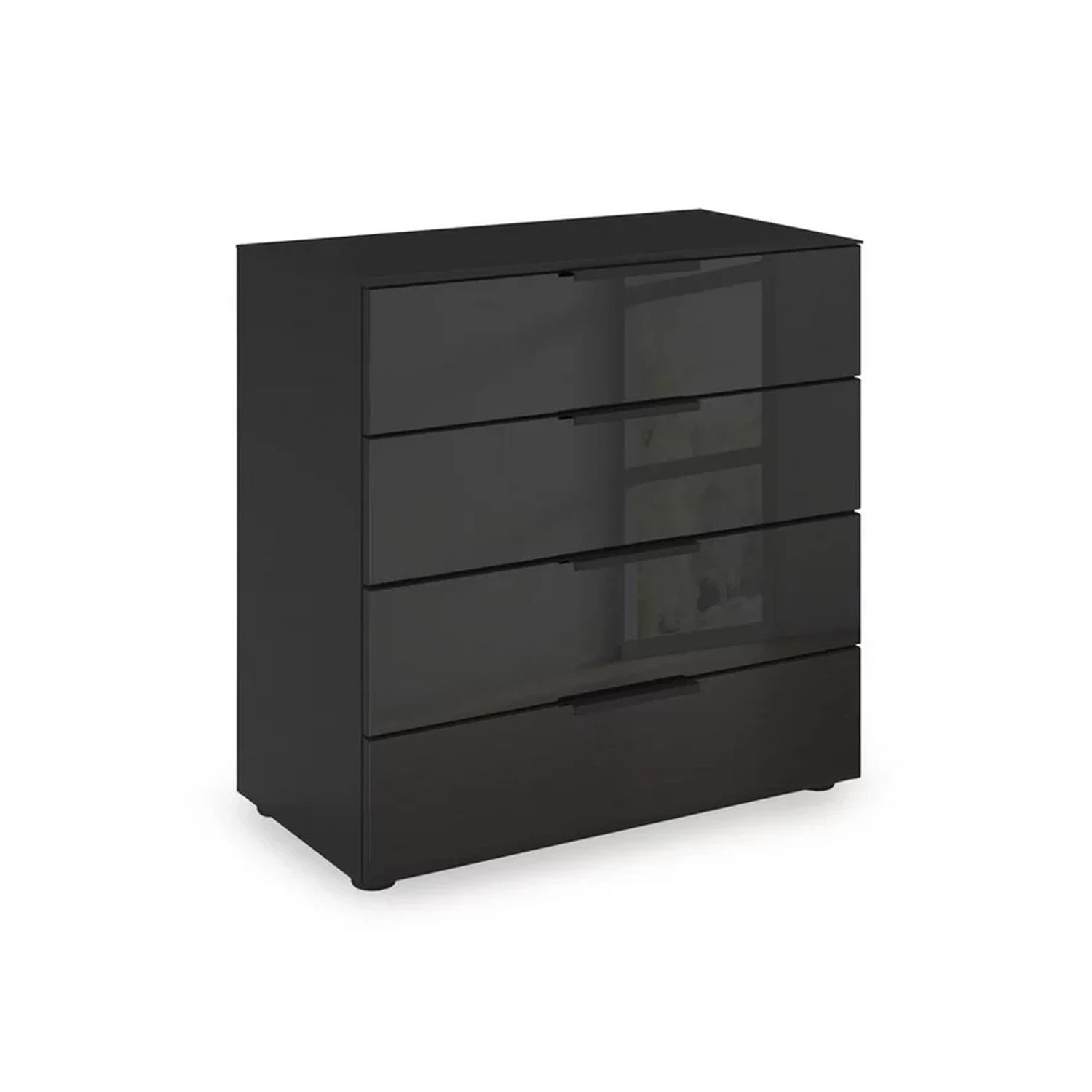 Rauch Heaven 80cm 4 Drawer Chest with Glass Front in Black
