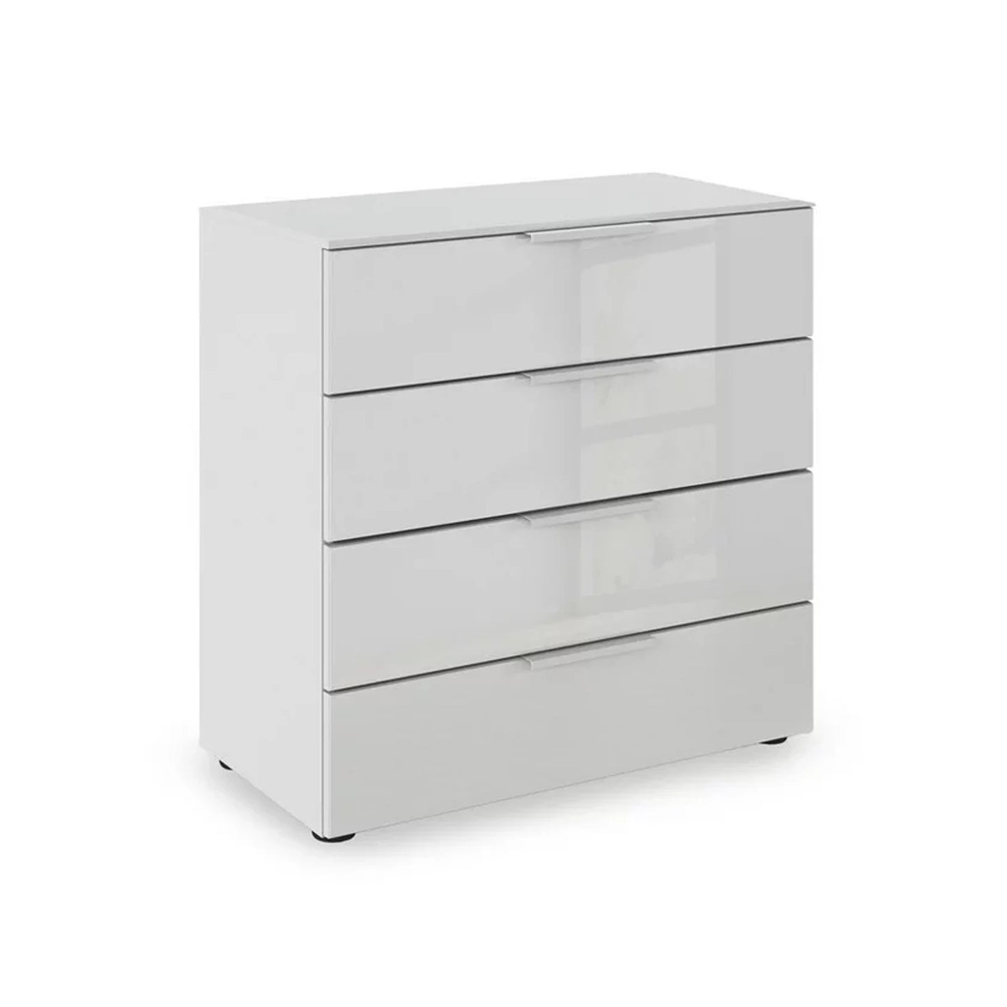 Rauch Heaven 80cm 4 Drawer Chest with Glass Front in Silk Grey