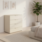 Rauch Heaven 80cm 4 Drawer Décor Chest in Champagne styled in a modern room