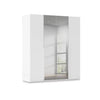 Rauch Haven 4 Door Hinged Wardrobe with 2 Décor Doors and 2 Mirror Doors in White