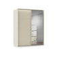 Rauch Haven 2 Door Slider Wardrobe with 1 Décor Door, 1 Mirror Door and Lights in Champagne