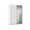 Rauch Haven 2 Door Slider Wardrobe with 1 Décor Door, 1 Mirror Door and Lights in White