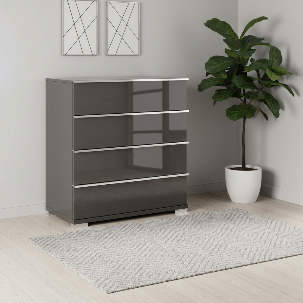 Wiemann Santa 4 Drawer Bedside Chest 75cm