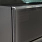 Glass-fronted 75cm bedside chest in contemporary finish