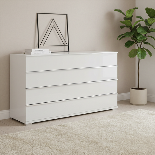 Wiemann Santa Large 4 Drawer Chest styled in a bedroom