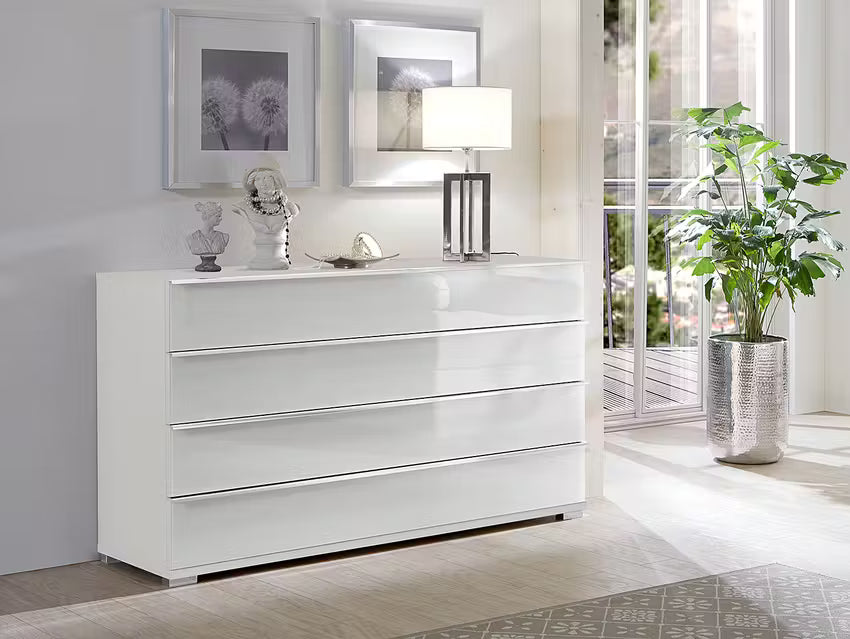 Wiemann Santa Large 4 Drawer Chest styled in a bedroom