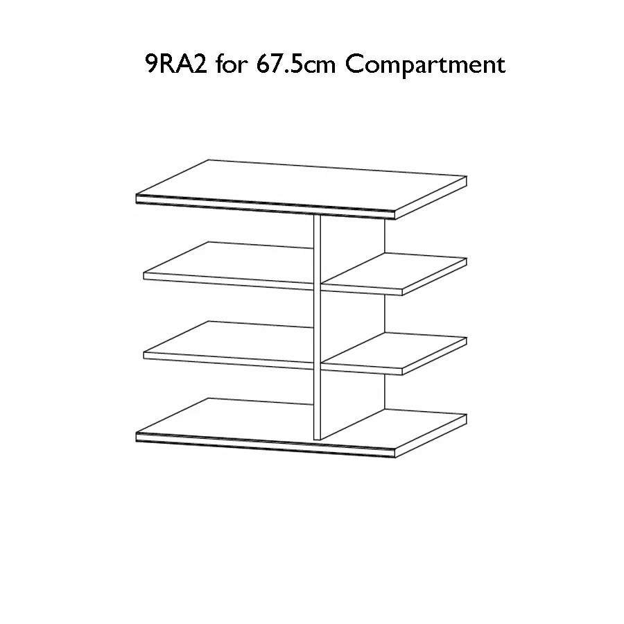 Shelf Commitment For Rauch Wardrobes - Orange - Dimensions