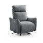 Shanghai Gray Chenille Fabric Power Swivel Recliner Chair