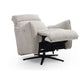 Shanghai Natural Chenille Fabric Power Swivel Recliner Chair - Reclined