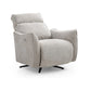 Shanghai Natural Chenille Fabric Power Swivel Recliner Chair - Reclined Back Rest