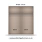 Metallic Grey Smart Small Sliding Door Wardrobe - Pendle Village Furniture