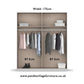 Smart Small White Sliding Door Wardrobe - Pendle Village Furniture