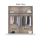 Rauch 175cm Aura White Sliding Door Wardrobe with Mirror  - Interior