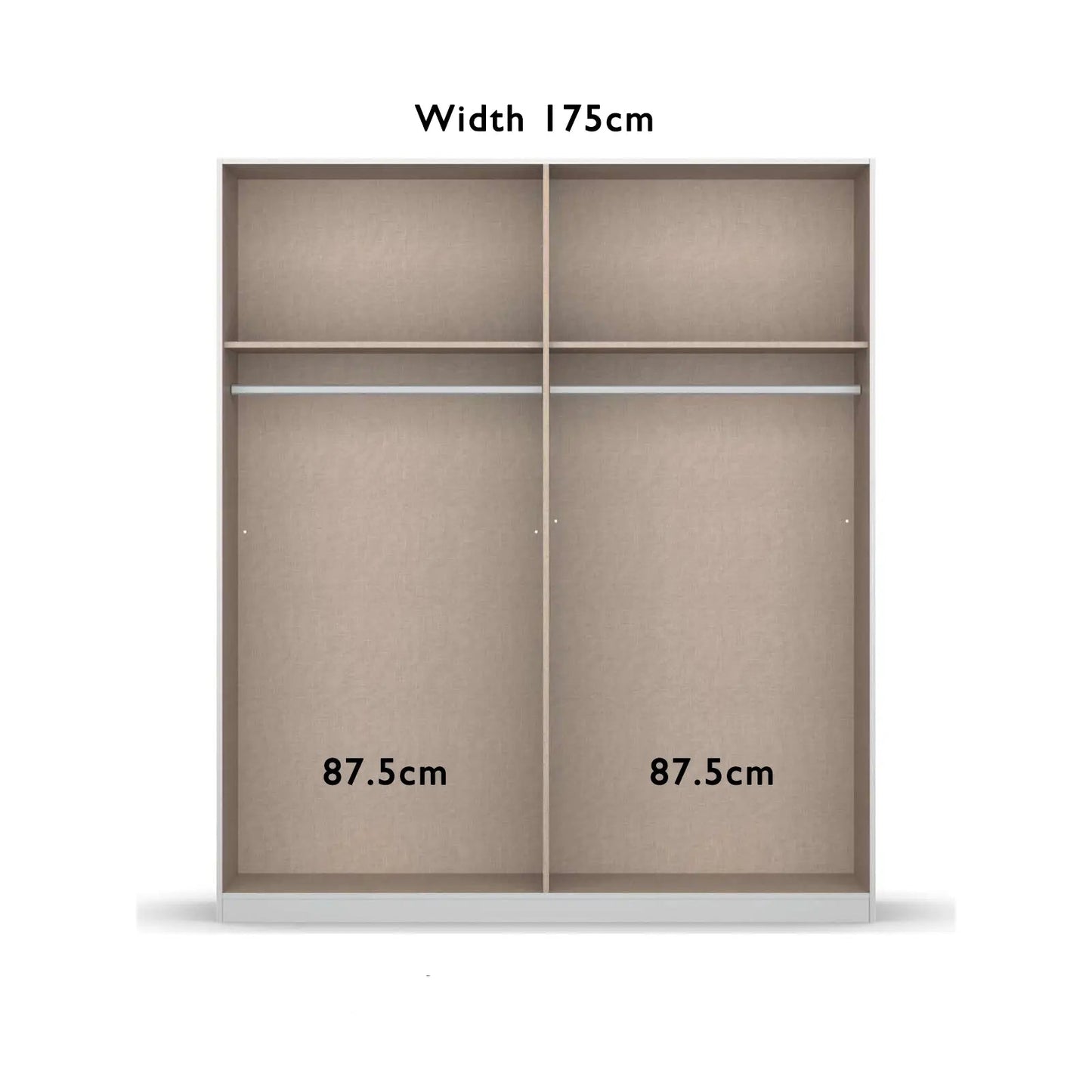 Aura Aura White Sliding Door Wardrobe - Width 175cm