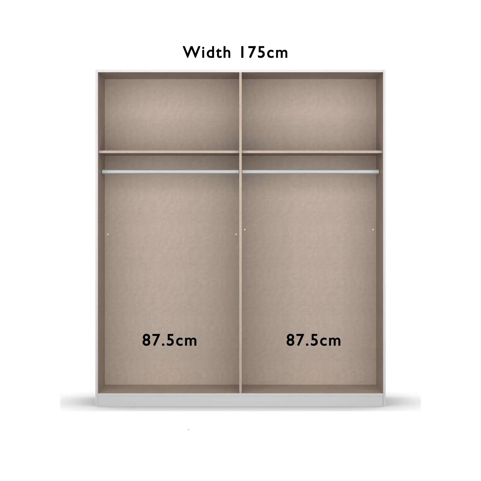 Aura Aura White Sliding Door Wardrobe - Width 175cm