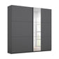 Metallic Grey Smart Small Sliding Door Wardrobe - Pendle Village Furniture