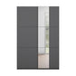 Metallic Grey Smart Small Sliding Door Wardrobe - Pendle Village Furniture