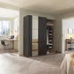 Metallic Grey Smart Small Sliding Door Wardrobe - Pendle Village Furniture