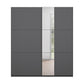 Metallic Grey Smart Small Sliding Door Wardrobe - Pendle Village Furniture