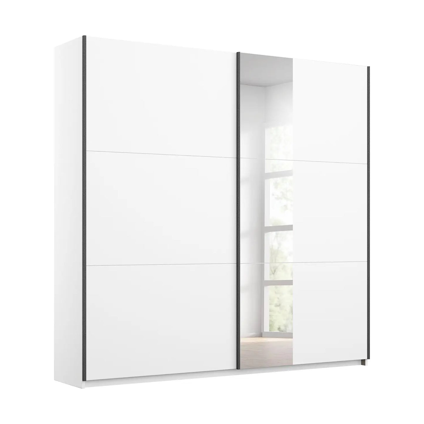 Smart Small White Sliding Door Wardrobe - Pendle Village Furniture