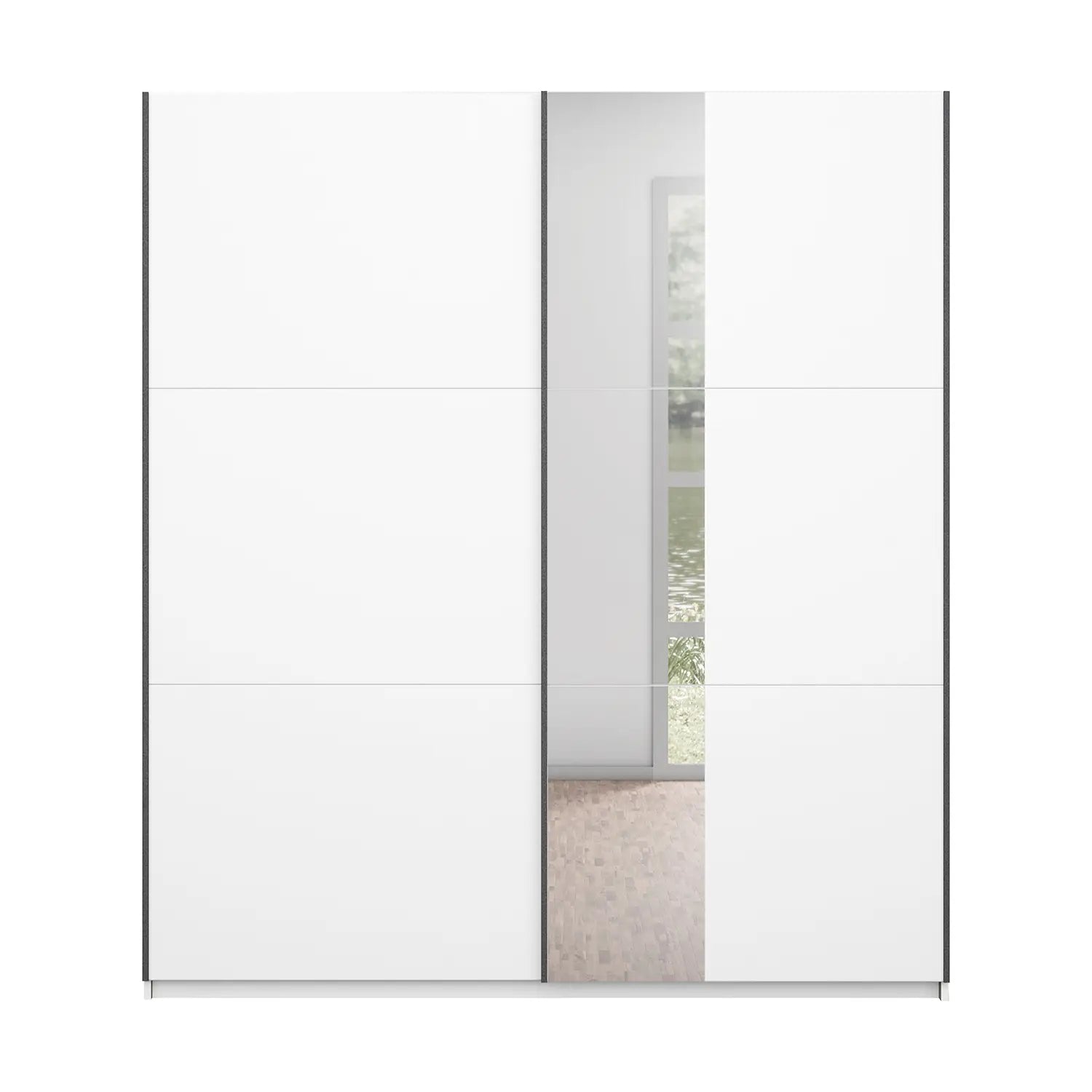 Smart Small White Sliding Door Wardrobe - Pendle Village Furniture