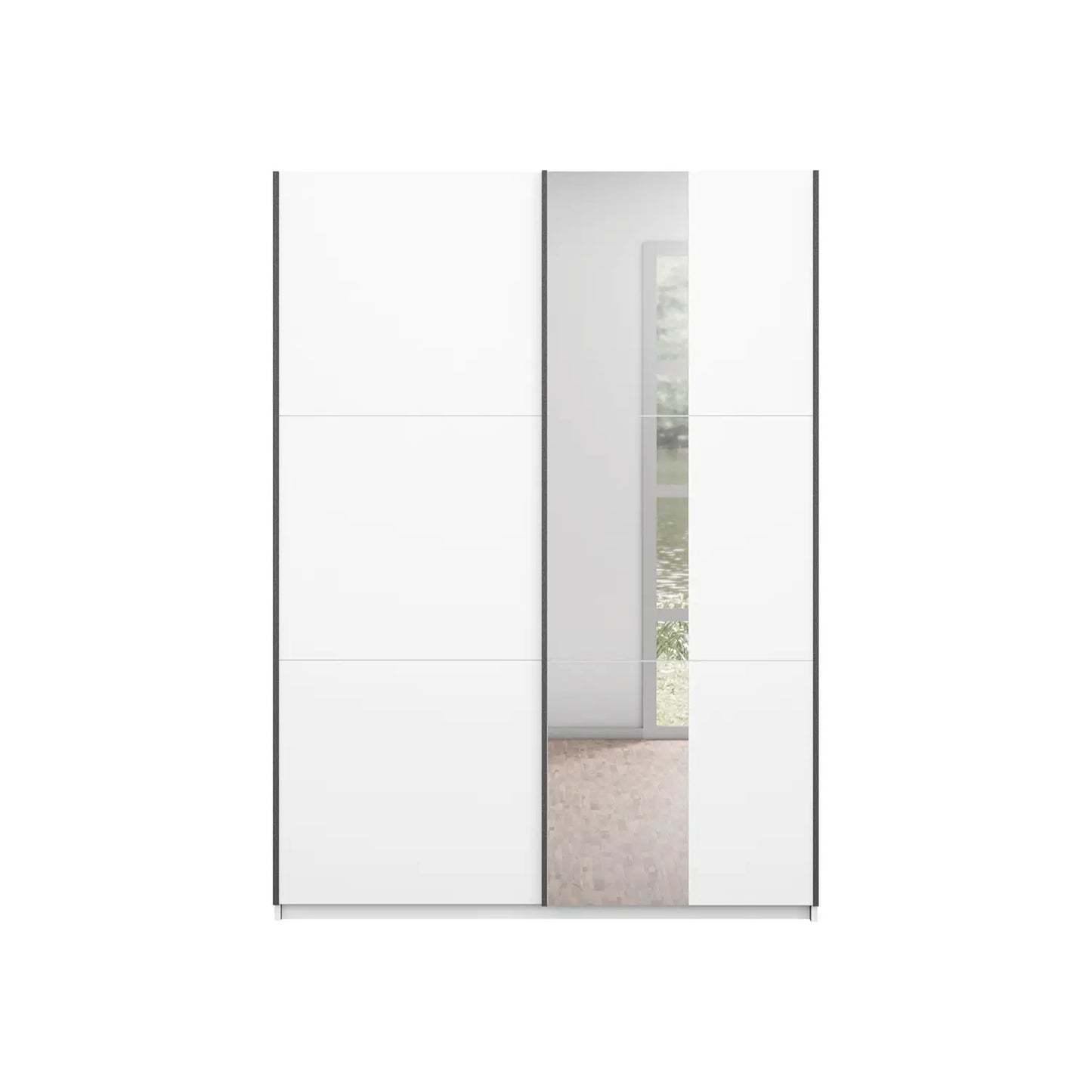 Smart Small White Sliding Door Wardrobe - Pendle Village Furniture