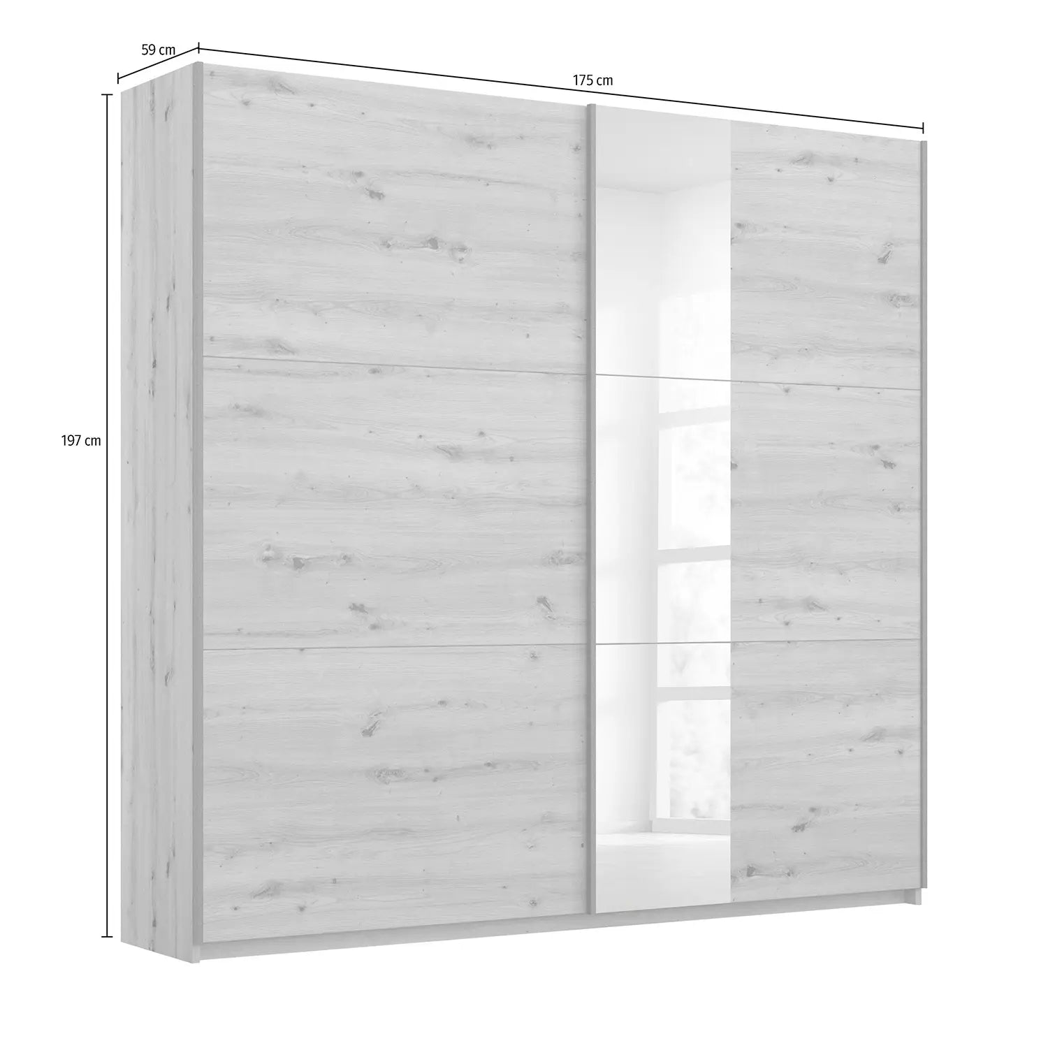 Smart Small Artisan Oak Sliding Door Wardrobe - Pendle Village Furniture