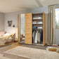 Smart Small Artisan Oak Sliding Door Wardrobe - Pendle Village Furniture