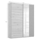 Smart Small Artisan Oak & Metallic Grey Sliding Door Wardrobe - Pendle Village Furniture