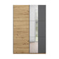 Smart Small Artisan Oak & Metallic Grey Sliding Door Wardrobe - Pendle Village Furniture