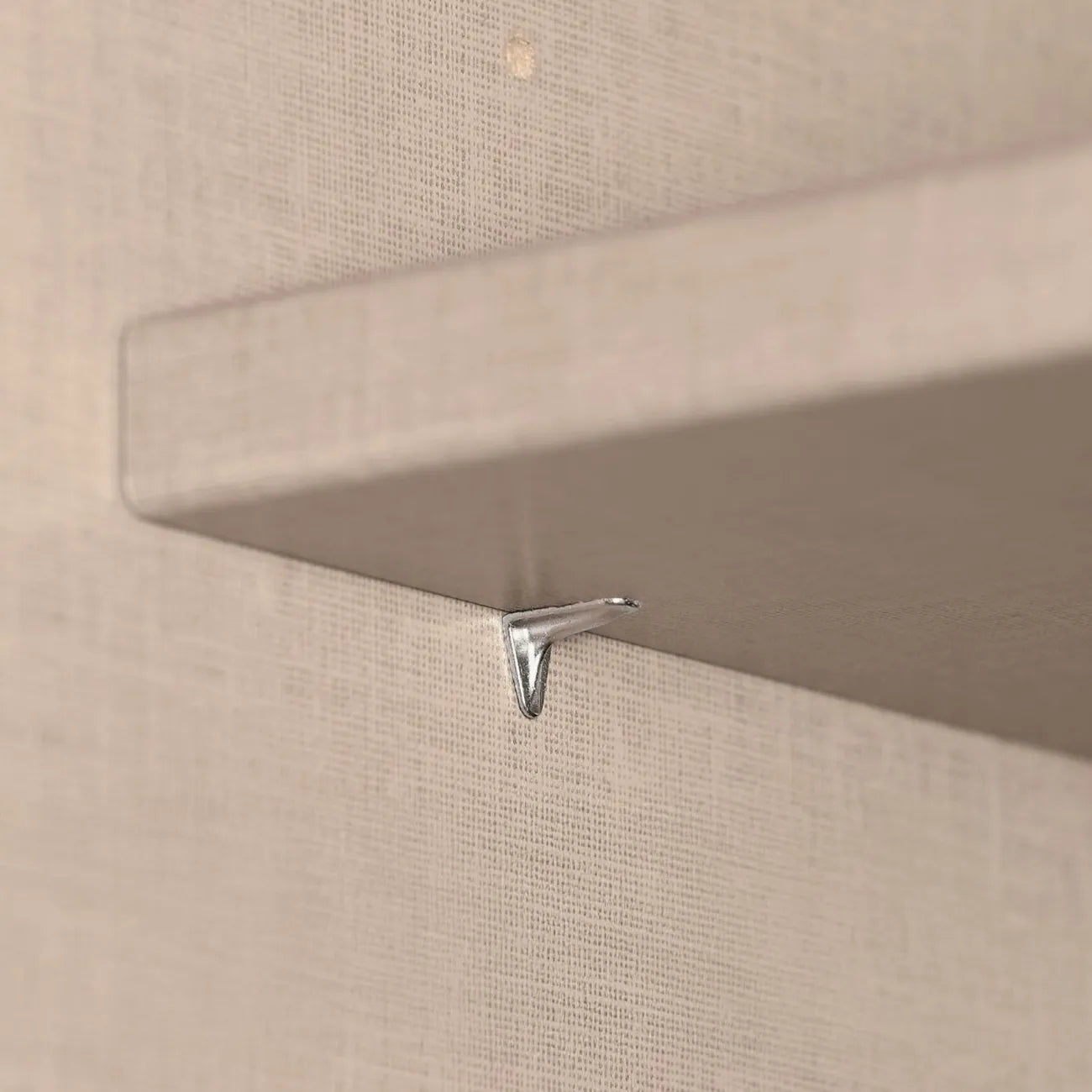 Interior detail of Supreme Duo Black Glass & Mirror 2 Door Sliding Door Wardrobe