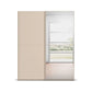 Supreme Duo Champagne Glass Sliding Door Wardrobe with Mirror