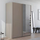 Supreme Duo Fango 2 Door Sliding Wardrobe with Mirror - Styled in a Bedroom
