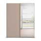 Supreme Duo Fango 2 Door Sliding Wardrobe with Mirror - Front View